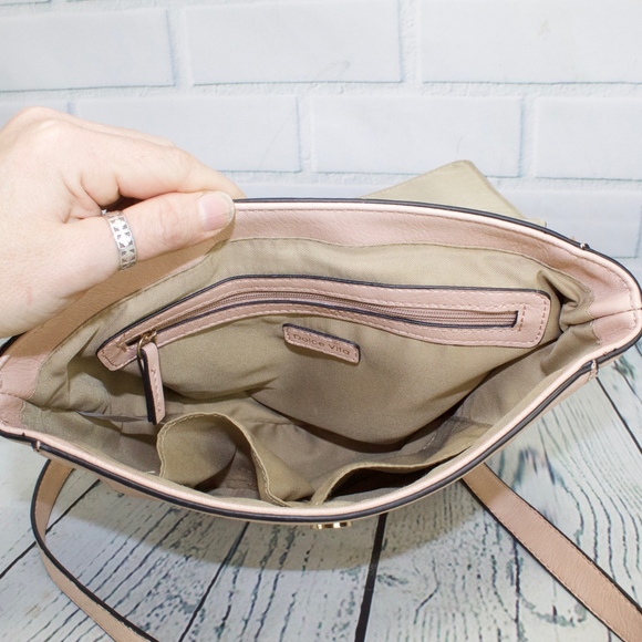 Dolce Vita Light Pink Leather Tassel Frill Handbag - Picture 6 of 8